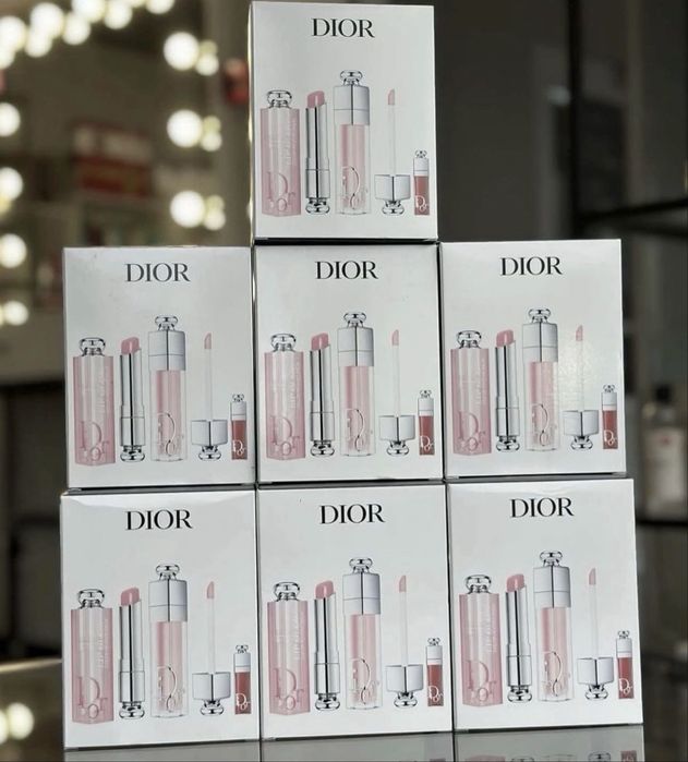 Подарунковий набір для губ Dior 001 pink блиск для губ Dior Maximizer 001 pink