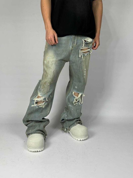 Project GRAILZ G/R gr штаны archive opium джинси сині рвані distressed
