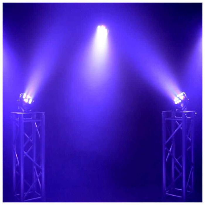 6 x LIGHT4ME black PAR 30x3W RGBA-UV