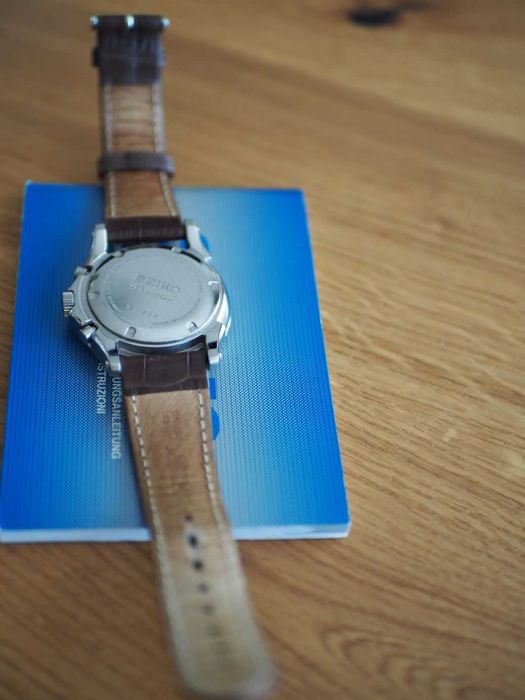 Zegarek Seiko Premier Chronograph (na pasku, z dołączoną bransoletą)