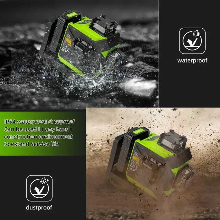 Лазерний рівень нівелір Huepar 703CG 3D PREMIUM 6600мАh