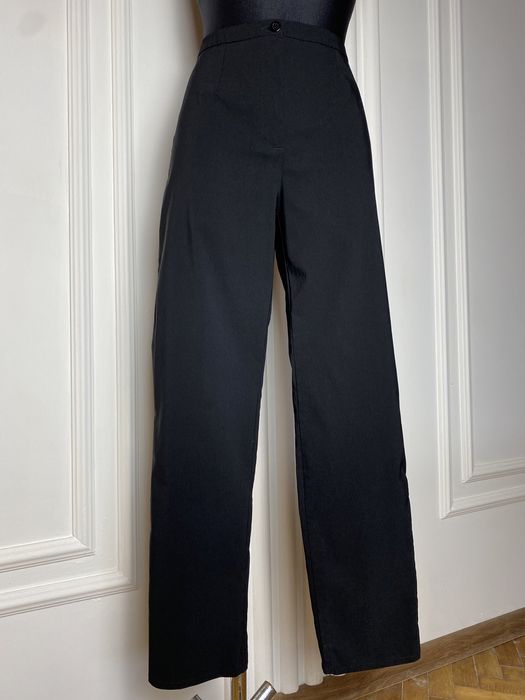 Spodnie damskie czarne 42 XL Estelle proste wysoki stan eleganckie