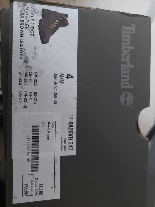 Botas timberland criança 34,5