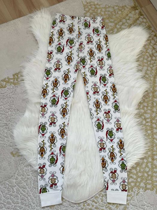 Dziecięce bawełniane spodnie piżamowe Dr.Seuss Grinch 10-12 lat 140cm