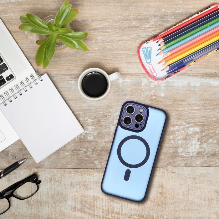 Futerał do Samsung A57 Variete Mag Cover zgodny z MagSafe granatowy