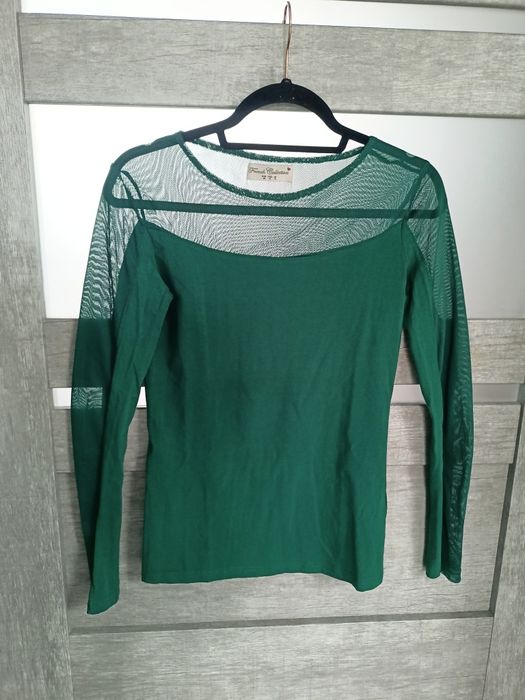 S/M French Collection z siateczką bluzka top retro slow scnadi