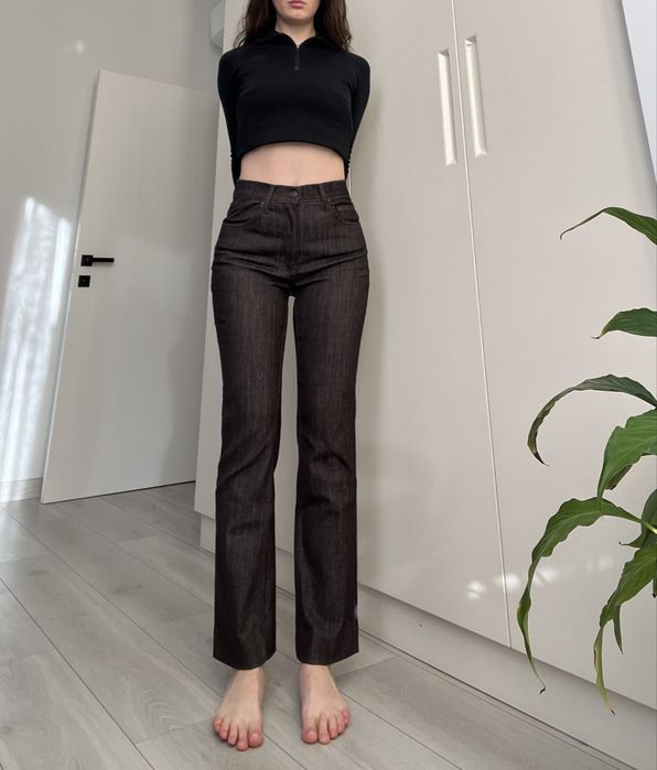 Джинсы высокая талия прямые винтаж 36 2000s 90s bootcut flared