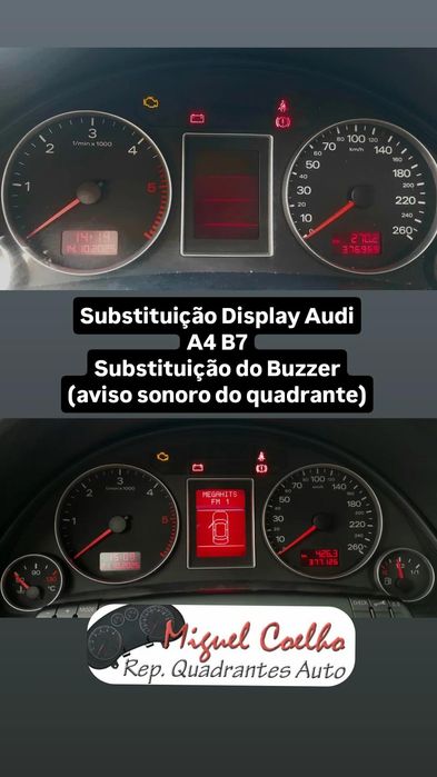 Substituição Displays em Quadrantes VW,SEAT, Skoda, Audi