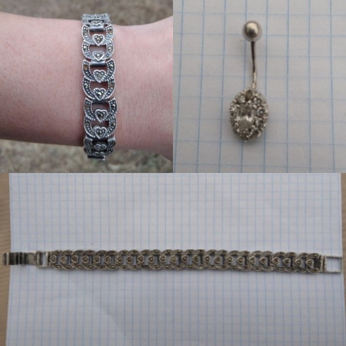 Серебряный браслет серьги крестик иконка пирсинг в пупок серебро 925