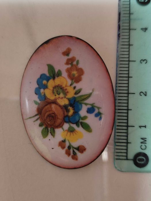 Broszka emaliowana Vintage