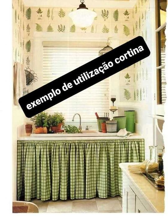 Cortinas para janelas ou armários de cozinha, ver fotos