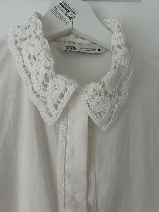 Blusa branca Zara Mulher