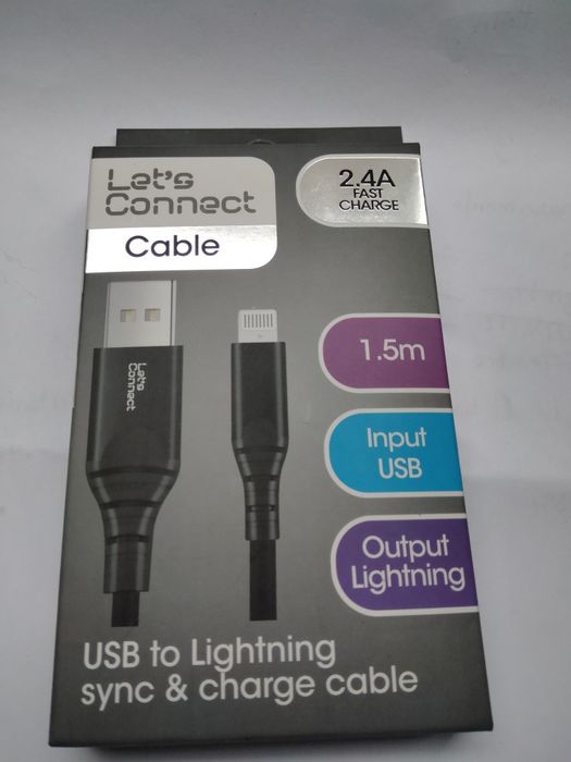 Cabo (Uk) 1,5m iPhone iPad iPod 2.4 novo