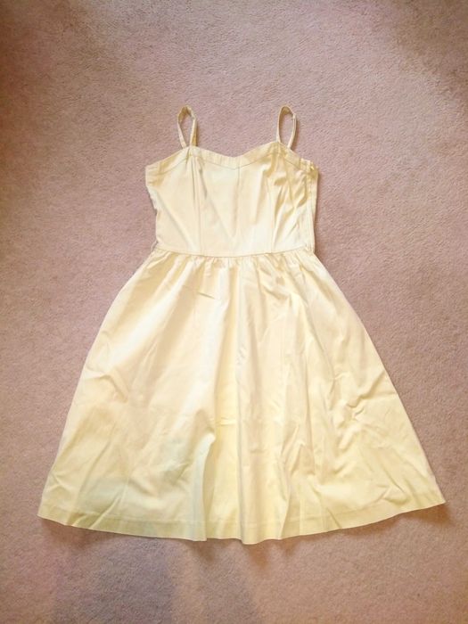 Sukienka elegancka H&M żółta gorset z gorsetem