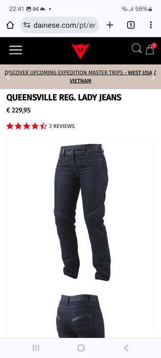 Calças Dainese Queensville Lady - Novas - Tam S