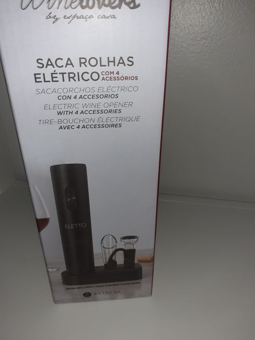 Saca rolhas eléctrico, com acessórios