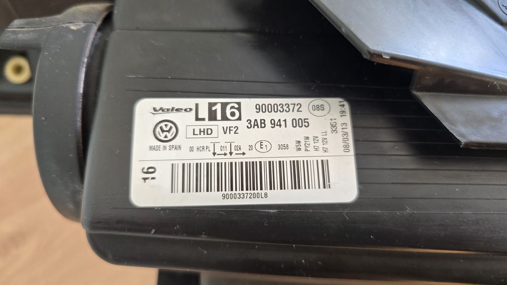 Фара передняя левая Volkswagen Passat b7 Европа. 3AB 941 005, 90003372