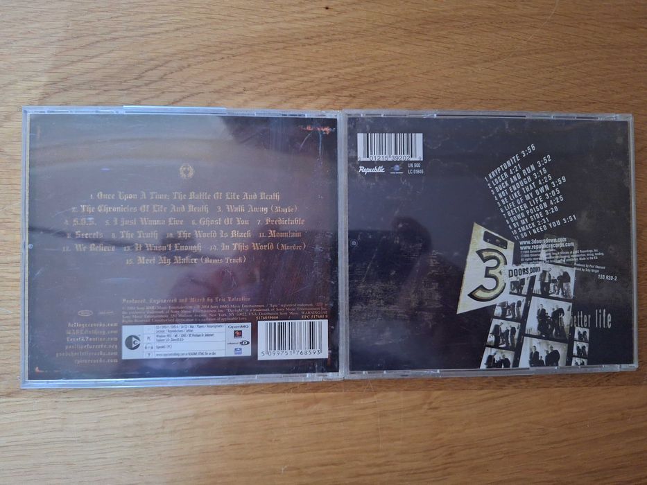 2 płyty cd 3 Doors Down i Good Charlotte