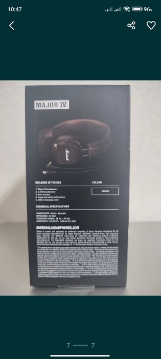 Навушники Marshall major 4 коричневі  оригінал