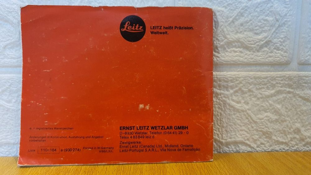 Manual original LEICA M6