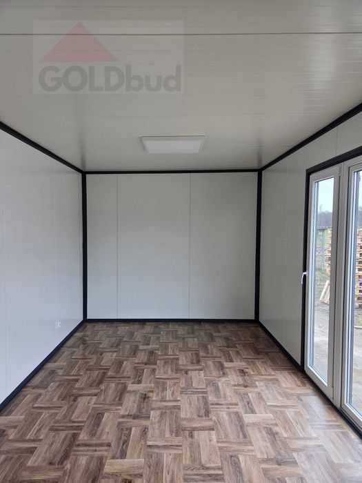 Kontener biurowy, socjalny 6x3m, konstrukcja pod HDS, blacha na rąbek, od RĘKI