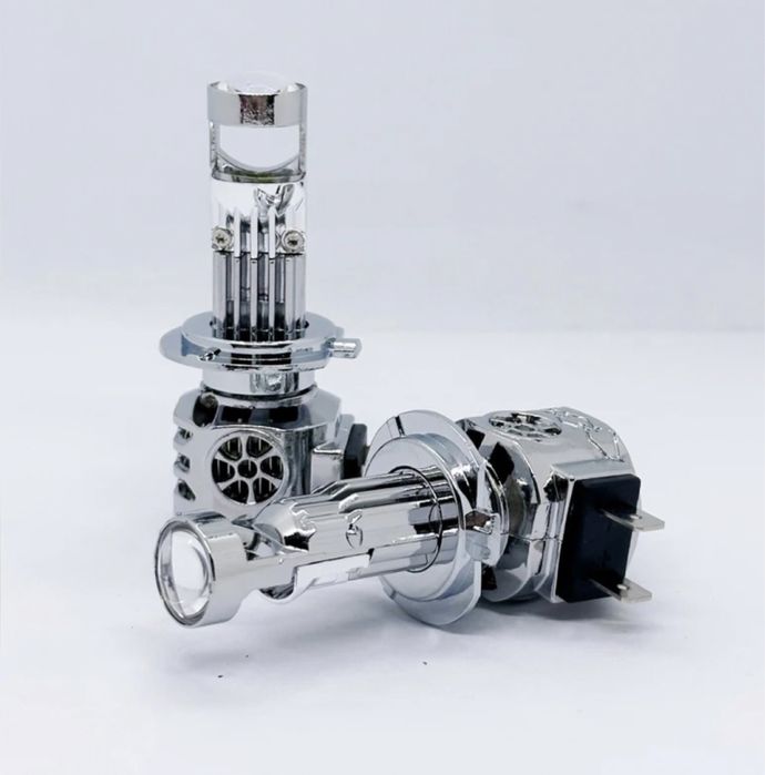 Комплект LED ламп с линзой H7 new 2025