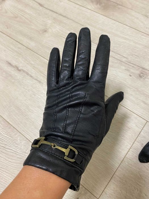 Женские кожаные перчатки, размер S