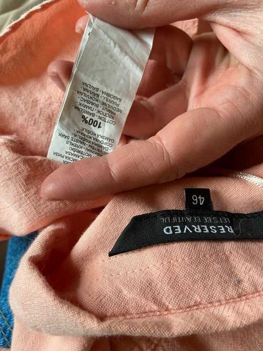 Xxxl 44 46 +size brzoskwinia morela bawelna koszula organic basic