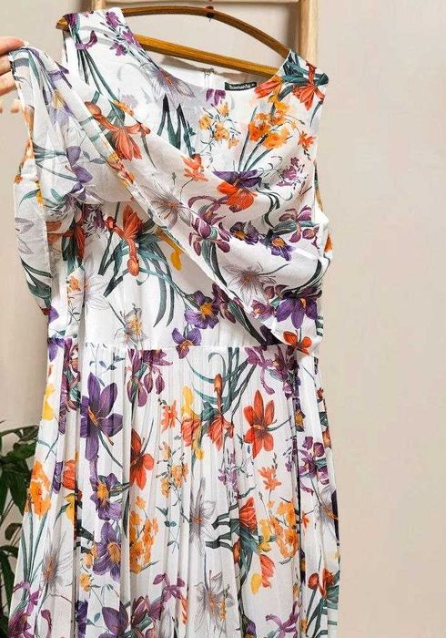 Шифоновое плиссированное летнее платье в цветы Bonmarche