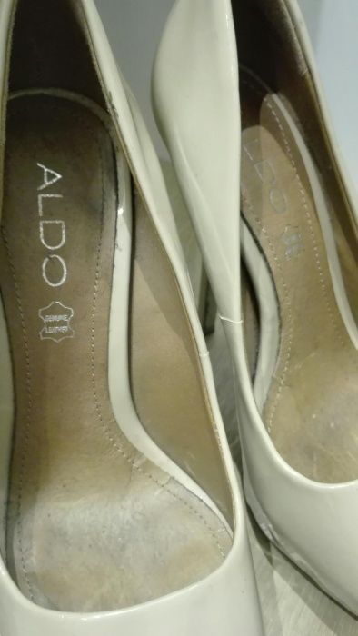 Szpilki półbuty platforma koturny Aldo zara skóra naturalna 36