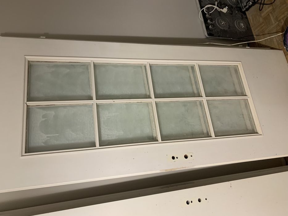 Drzwi wewnętrzne używane drewniane białe ~80cm