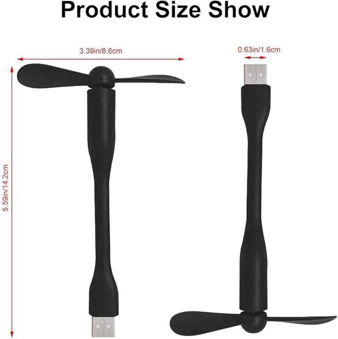 Przenośny Mini Wiatraczek Wentylator USB (do Powerbanka / PC)