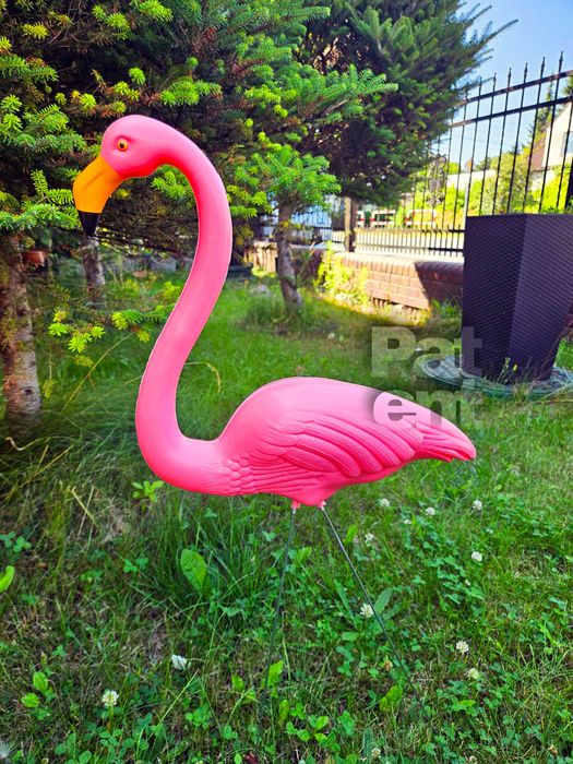 Flamingi 2 sztuki dekoracje figurki ozdoba różowe na działkę ogród