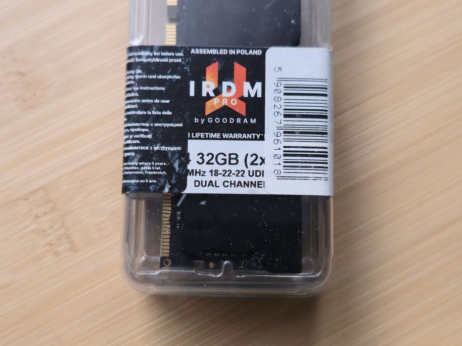 NOWY RAM Goodram IRDM PRO 32 GB (2 x 16 GB), DDR4, 3600 MHz, CL18 - Zaplombowany!