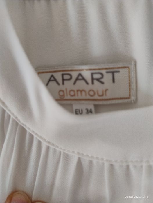 Zwiewna biała suknia plisy ślubna wieczorowa studniówka bal Apart 34