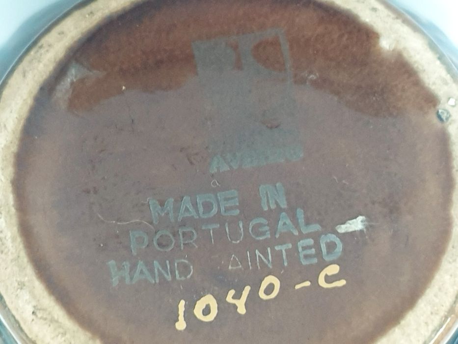 Antiga caixa de tabaco em faiança portuguesa Aleluja