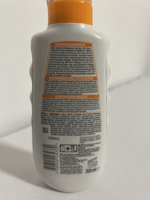 Garnier Ambre Solaire Hydra 24h Protect SPF 20 200 ml nr.8549