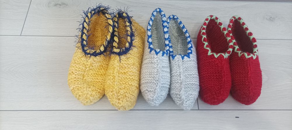 Kapcie wełniane rękodzieło