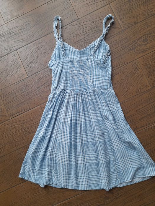 Sukienka na lato kratka vichy r.36 boohoo
