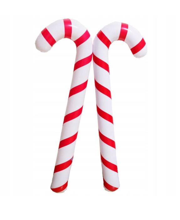 Nadmuchiwane laski swiateczne cukrowe dmuchane 2 sztuki nowe