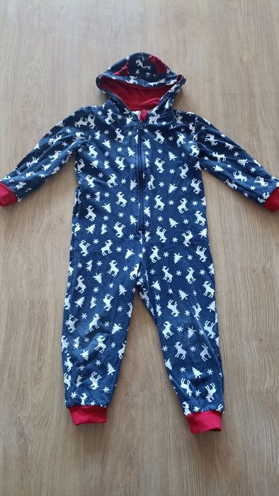 Bawełniana świąteczna piżamka jednoczęściowa Lily&Dan rozmiar 4 lata