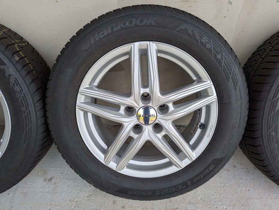 Alufelgi Ronal 205/60R16 5x112 ET22 6.5J Zimowe Hankook Mercedes