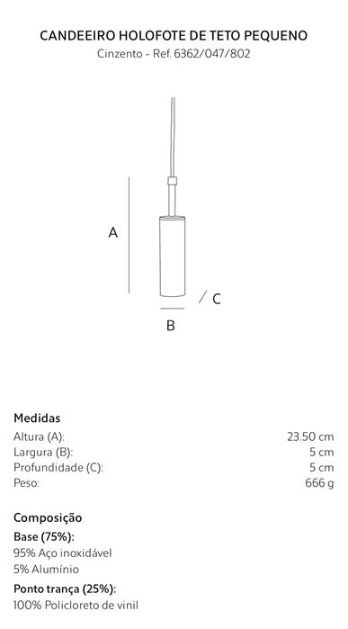 Candeeiro Holofote De Teto Pequeno Zara Home NOVO