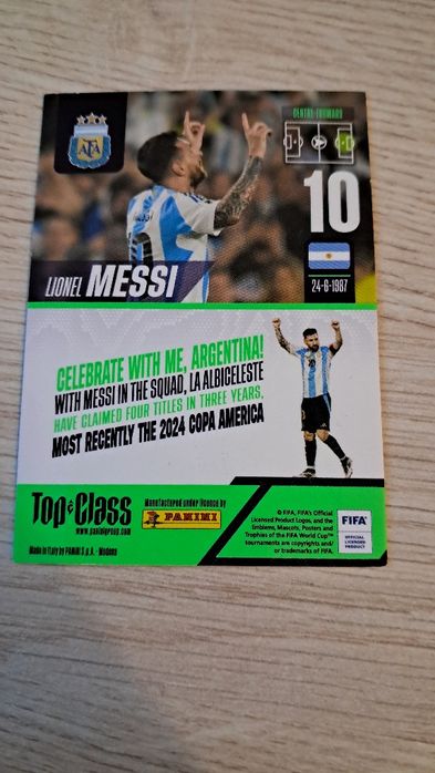 Karta Top Class 2025 Messi unbeatable nr 267