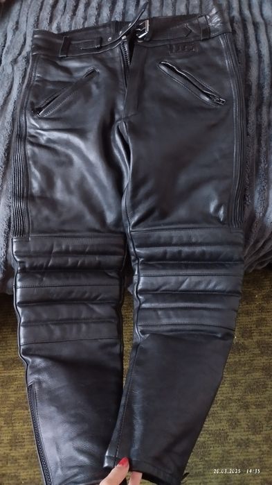 Чоловічі шкіряні мото-штани