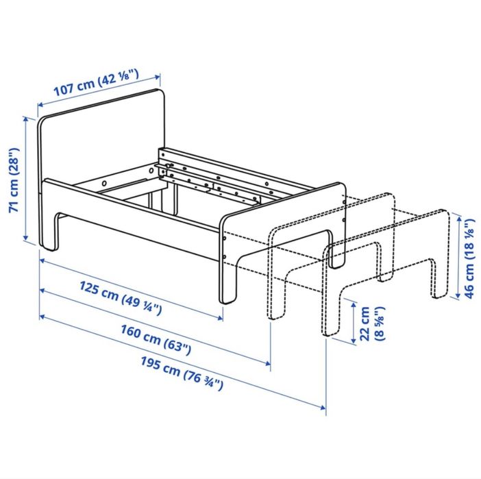 Cama extensível Släkt IKEA