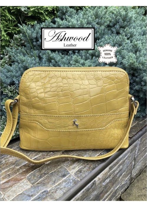 Ashwood leather яскрава фірмова шкіряна жіноча сумка кросбоді натуральна шкіра оригінал