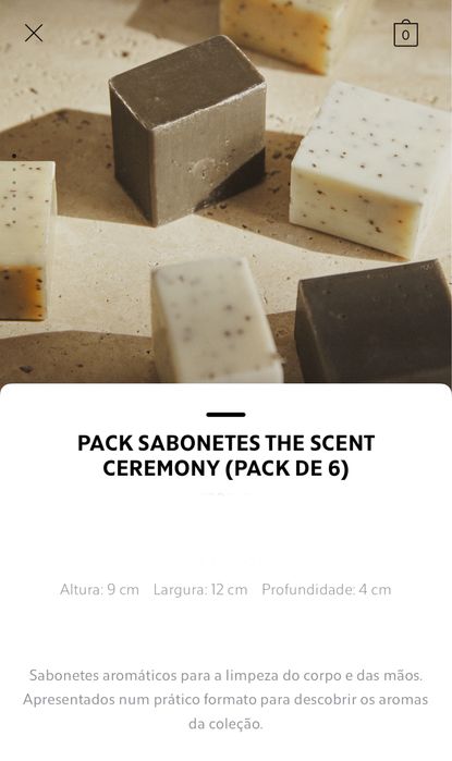 Pack Sabonetes THE SCENT CEREMONY (Pack De 6) Zara Home NOVO