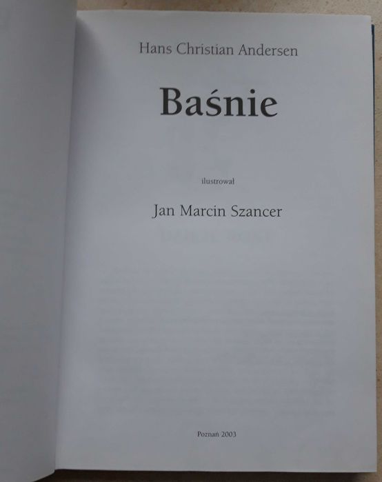 Baśnie Hans Christian Andersen, Jan Marcin Szancer 2003