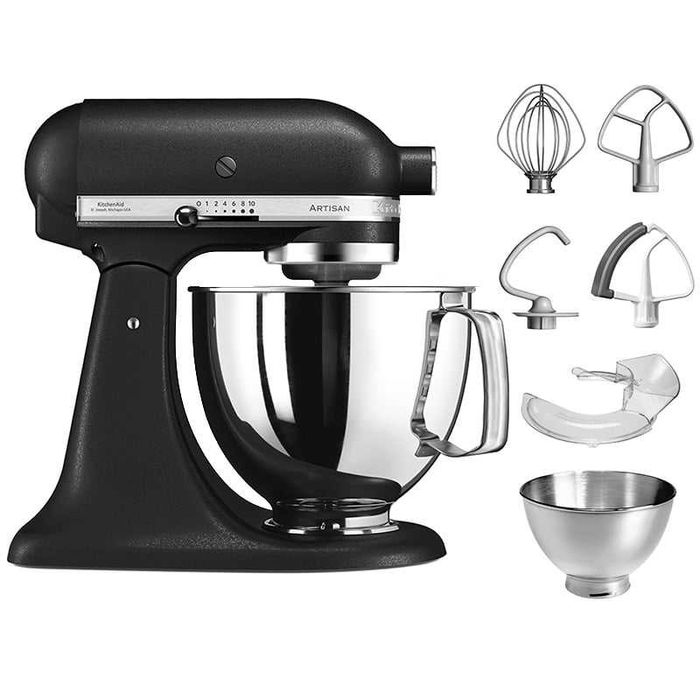 KitchenAid Mikser planetarny Artisan akcesoria czarny żeliwny matowy